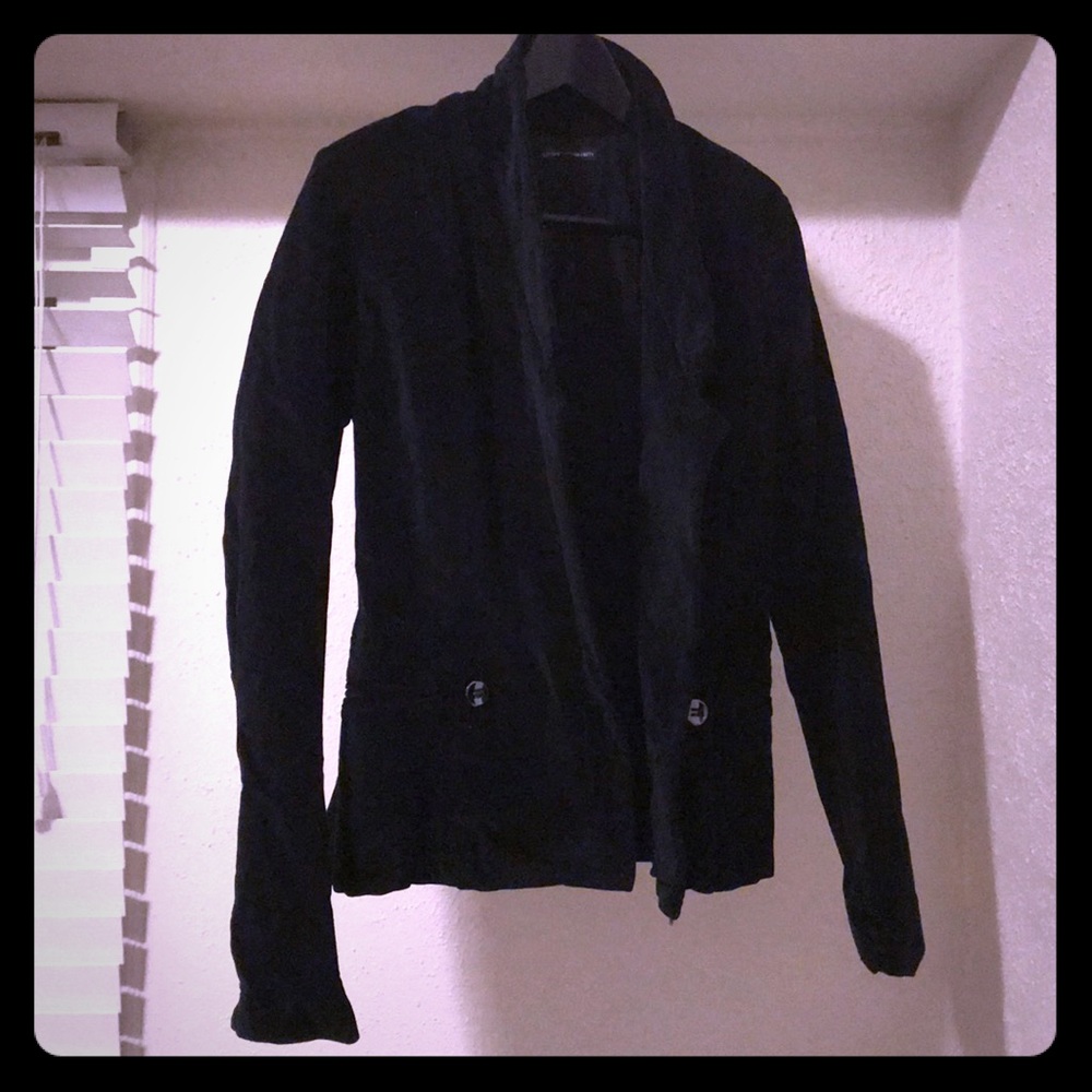 Black velvet blazer